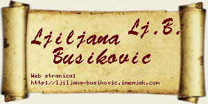 Ljiljana Bušiković vizit kartica